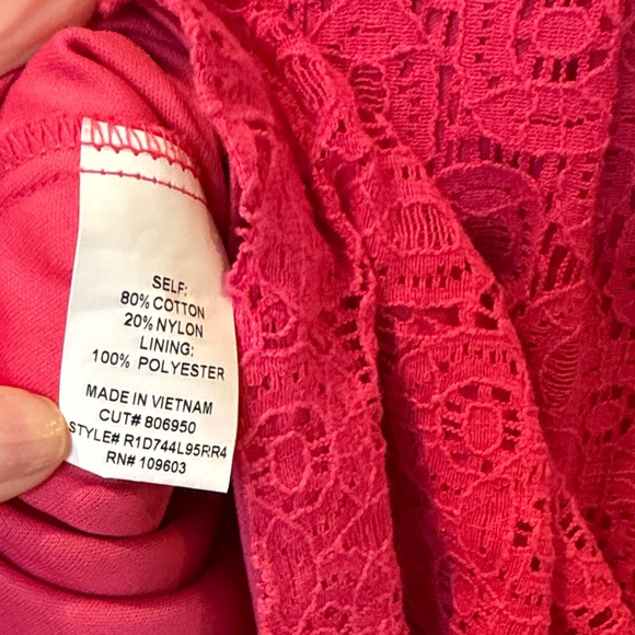 Rabbit Rabbit Rabbit Fuchsia Lace Mini Dress - Picture 6 of 7